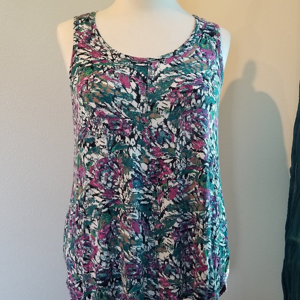Saint Tropez West 1X Abstract Tank Top Plus
